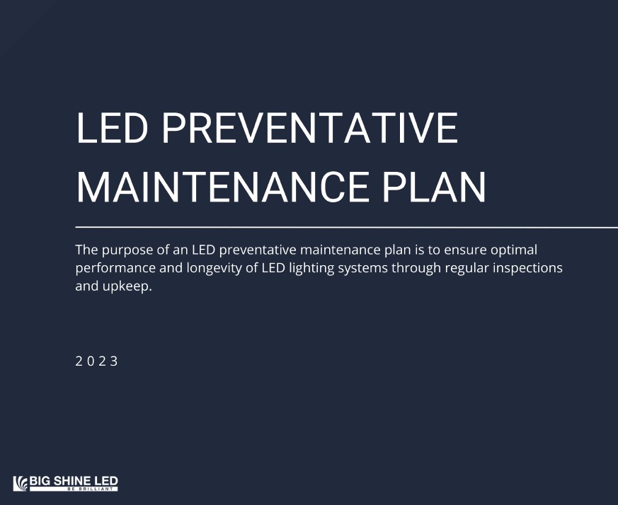 LED Maintenance Plan 2023